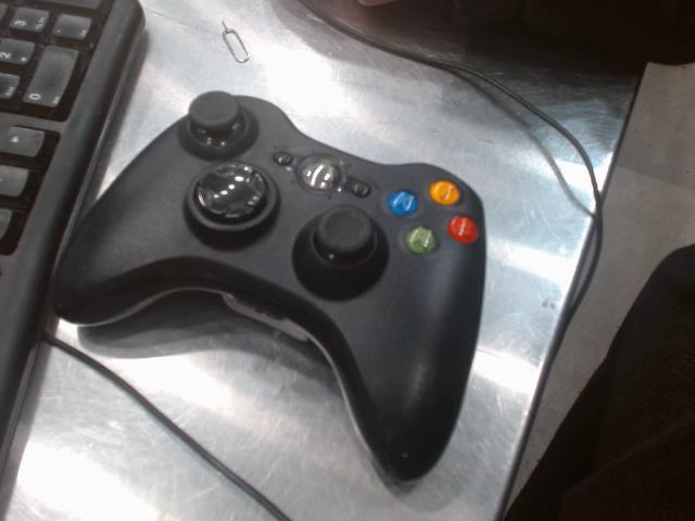 Manette xbox 360 noir sans cap