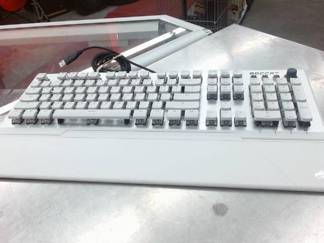 Clavier mecanique blanc filaire