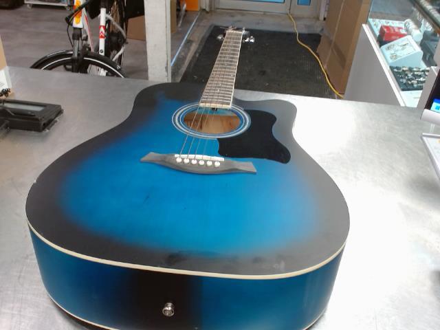 Guitar acoustic bleu