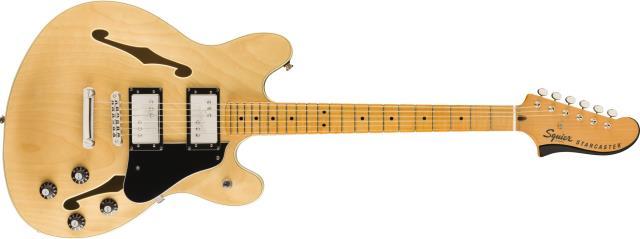 Squier starcaster style natural wood col