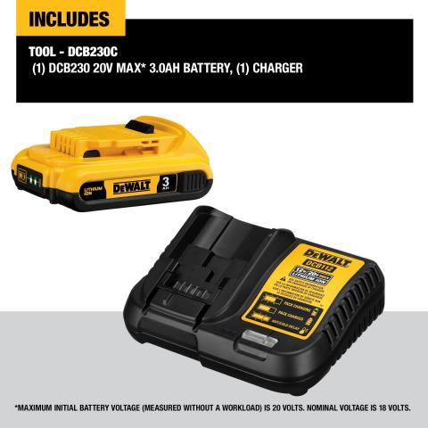 Kit battery chargeur dewalt