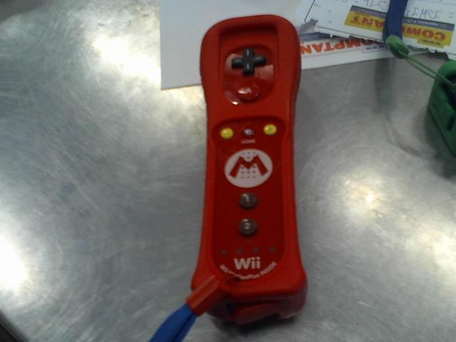 Manette de wii rouge de mario+case