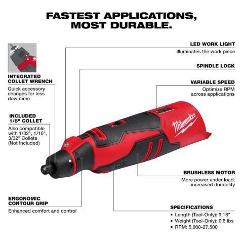 Brushless rotary tool m12 tool only new