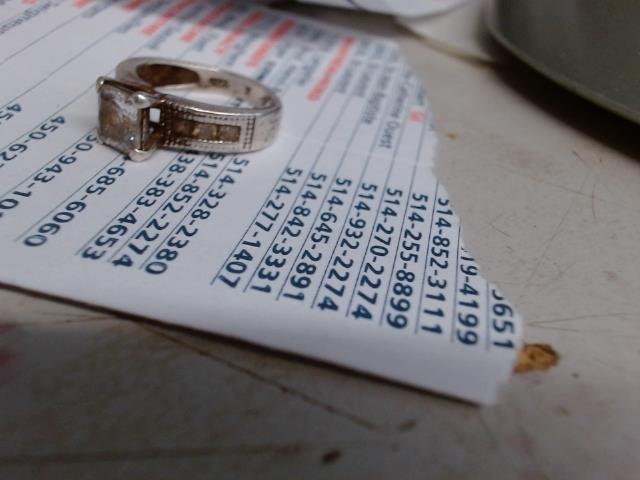 Bague en silver fake grosse stone