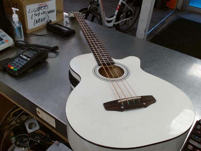 Bass electro acoustique madera white