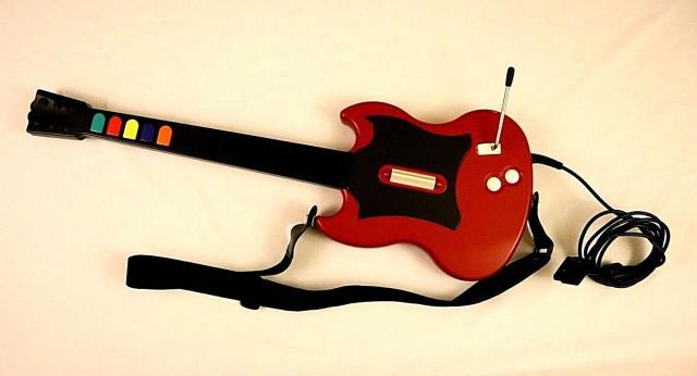 Manette de guitare hero rouge