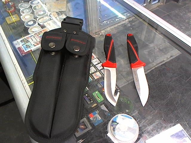 Fishing and hunting knifes + saw kit