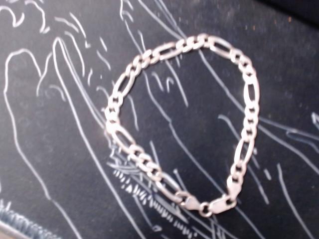 Bracelet en argent style figaro