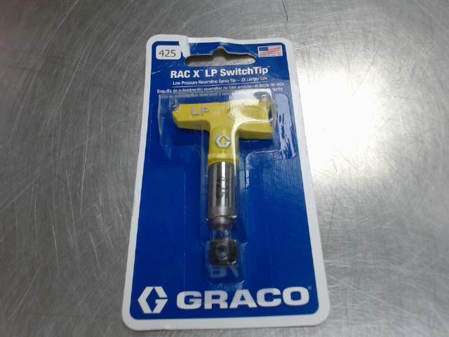 Low pressure reversible splray tip graco