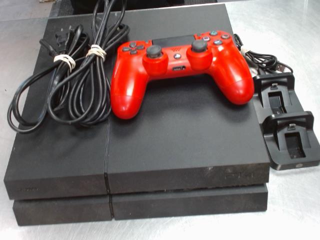 Console ps4 1st gen + manette rouge