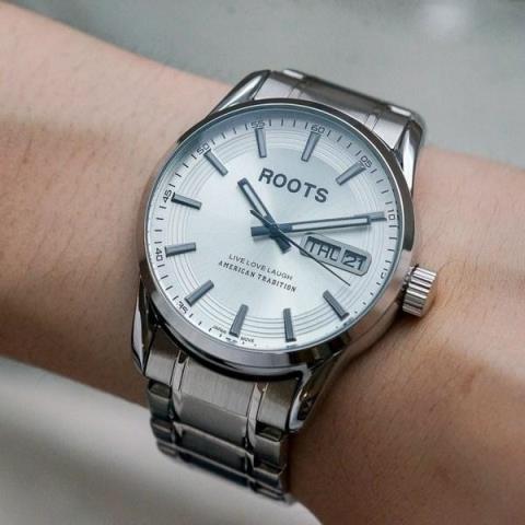 Montre homme bracelet acier roots