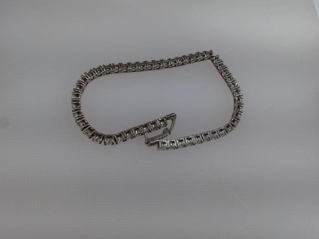 Bracelet maille tennis avec zircon