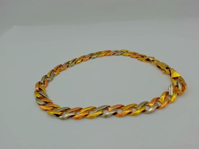 BRACELET 3 TONS EN OR 10KT