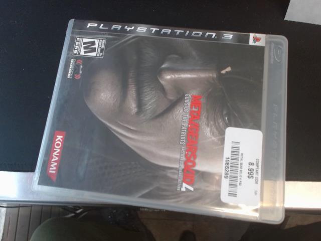 Meta gear solid 4 ps3 game