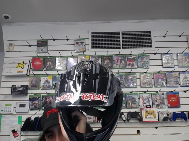 Casque de motocross noir