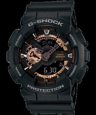 Montre casio g shock noir/rose gold used