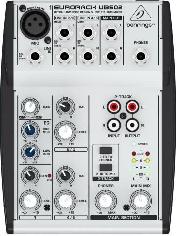 Ultra-low noise design 5-input 2-bus mix