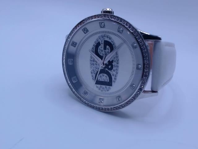 Montre d&g white leather strap