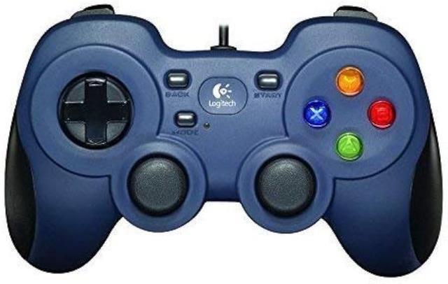 Manette pc logitech bleu foncer