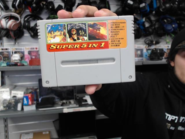 Jeu de cassette snes 5 en 1