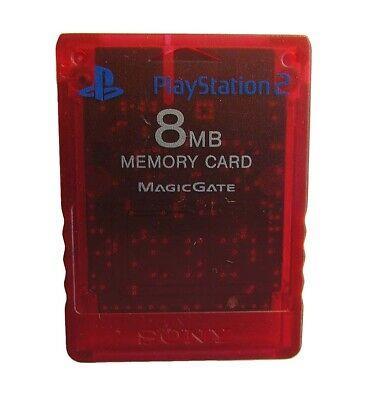 Memory card 8mb ps2 rouge