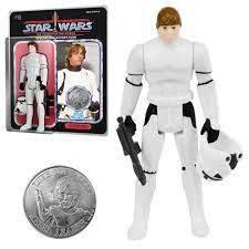 Starwars stormtrooper luke figurine+coin