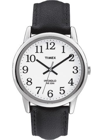 Montre timex bracelet cuir fond noir