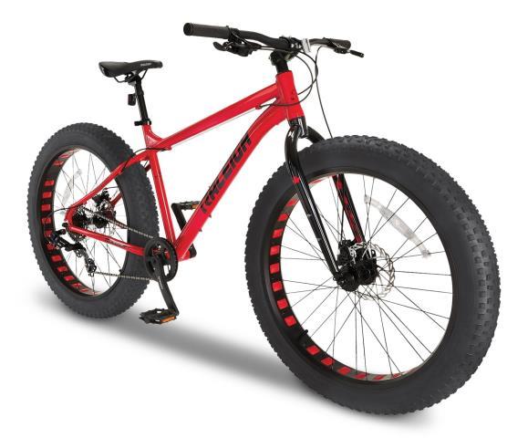 Velo montagne rouge fatbiike medium