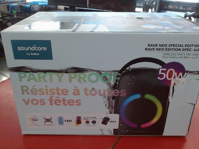 Speaker bluetooth rave neo dans boite