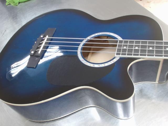 Guitare basse electro accoustique bleu