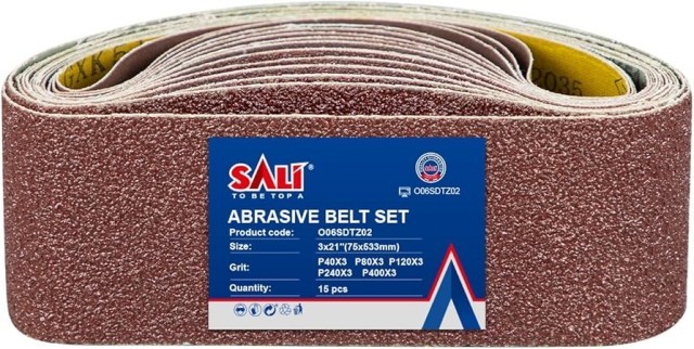 Paquet 3x21 abrasive belt set