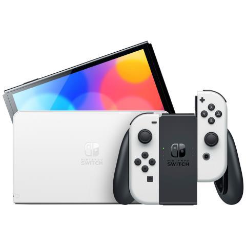 Switch blanc oled avec fils et stand