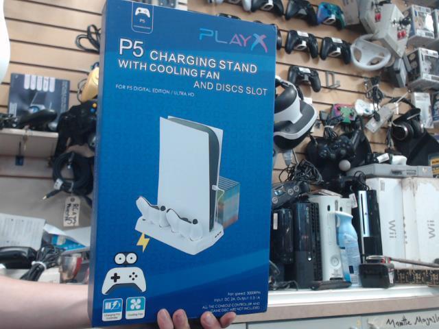 P5 charging stand with cooling fan