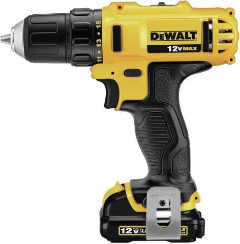 Cordless drill with battery