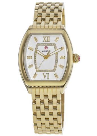 Montre michele mop gold tone 0.19 ctw