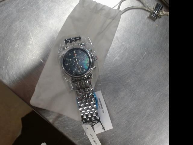 Chronograph michele blue mop 0.03ctw new