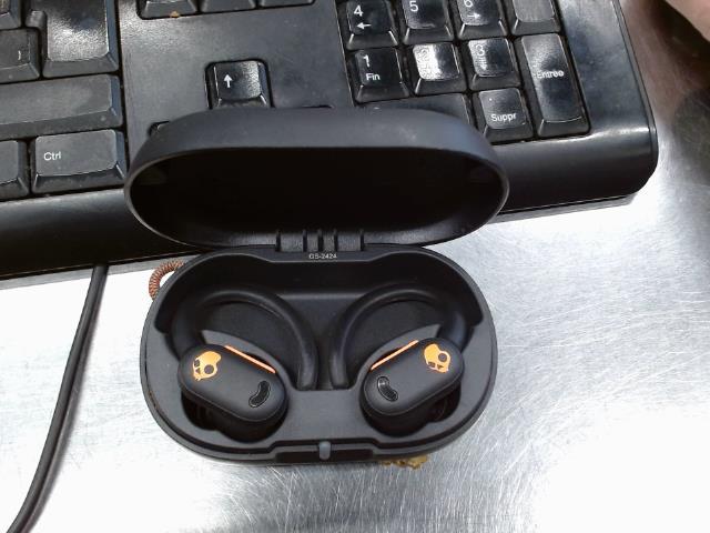 Ecouteur skullcandy noir+orange