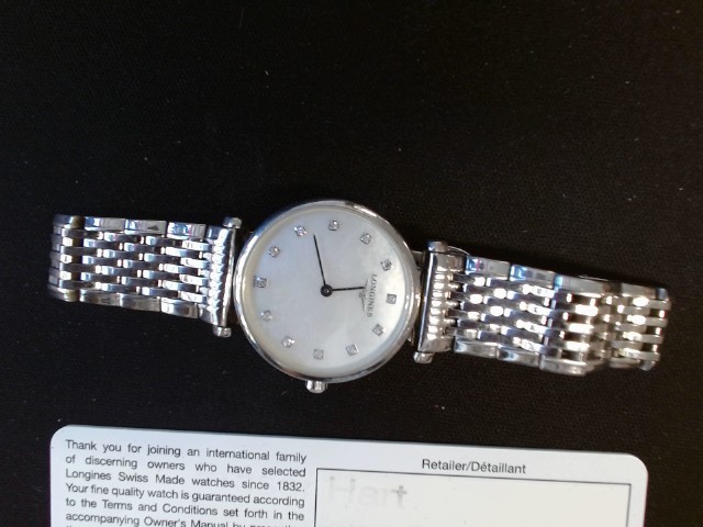 Longines diamond dial watch femme