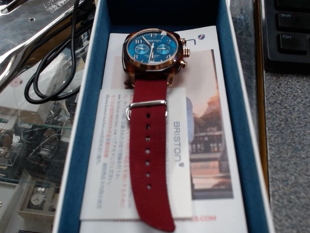 Montre homme visage bleu