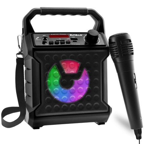 Speaker de karaoke noir avec led