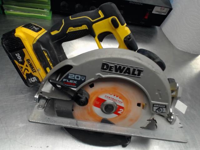 Scie rond dewalt + batt 20v 5ah xr