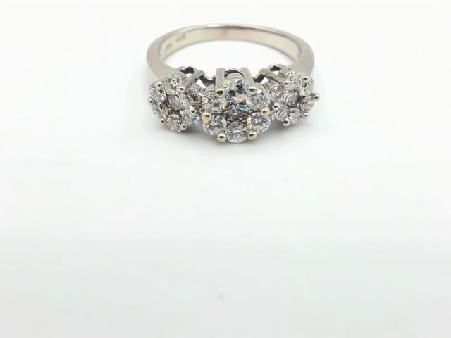 BAGUE EN OR 14KT   DIAMANTS