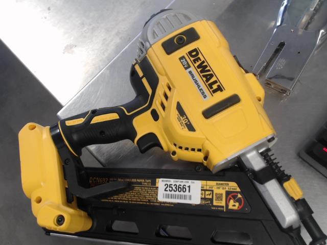 Cordless paper tape framing nailer